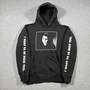 Flying Coffin Beetlejuice Lydia Deetz Hoodie I Want To Be Dead Too Mens Medium